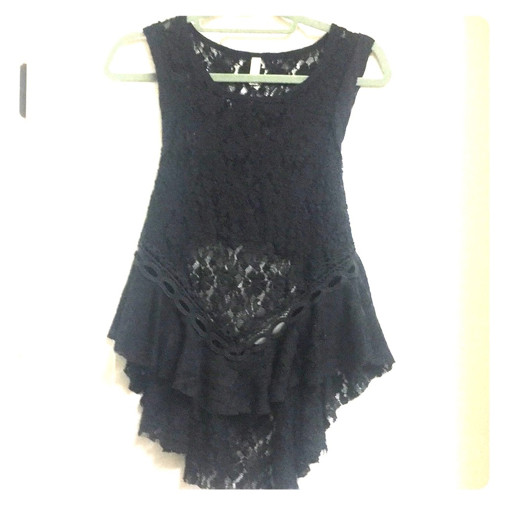 Free People Black Top back cutout small